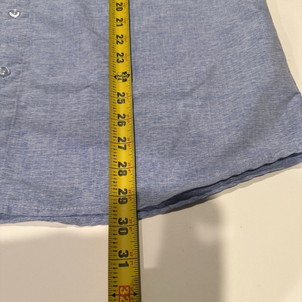 Molokai Surf Co Shirt Men's XL Blue Heather Casual Button Down Short Sleeve - Picture 6 of 9